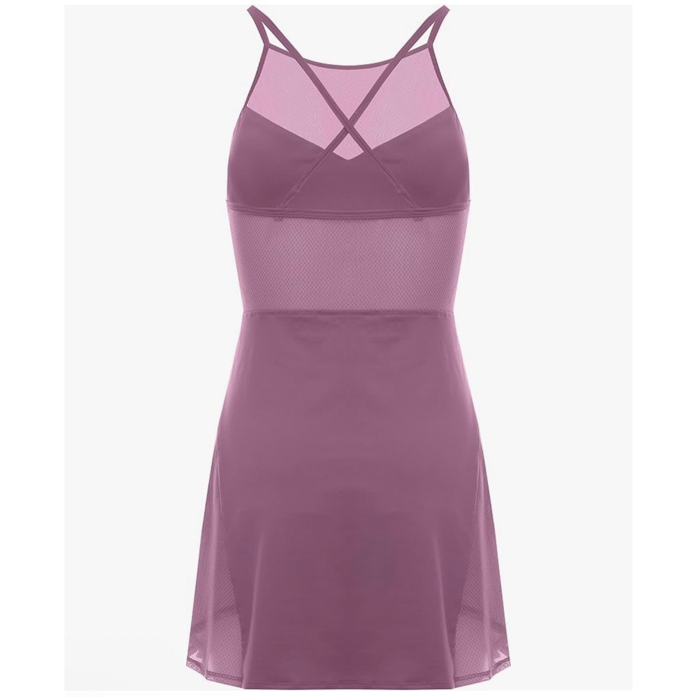 K-Swiss Game Set Match Dress Women XS Plum Mesh Athletic Tennis Set KWD02-N91575